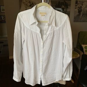 Michael Kors White Long Sleeve Button Down